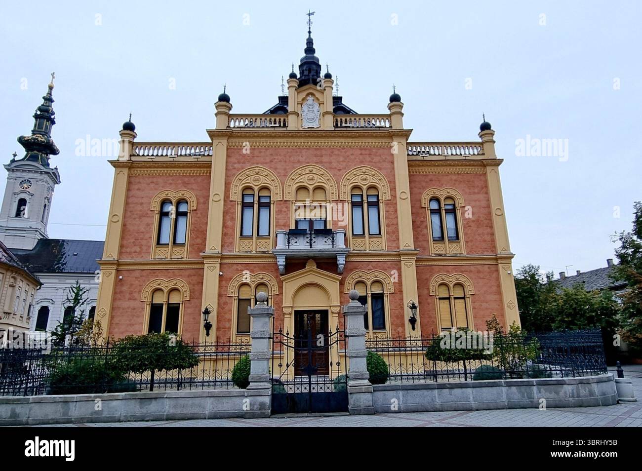 Beautiful historical building of Bishop's Palace in eclectic style in Novi Sad, Serbia Stock Photo