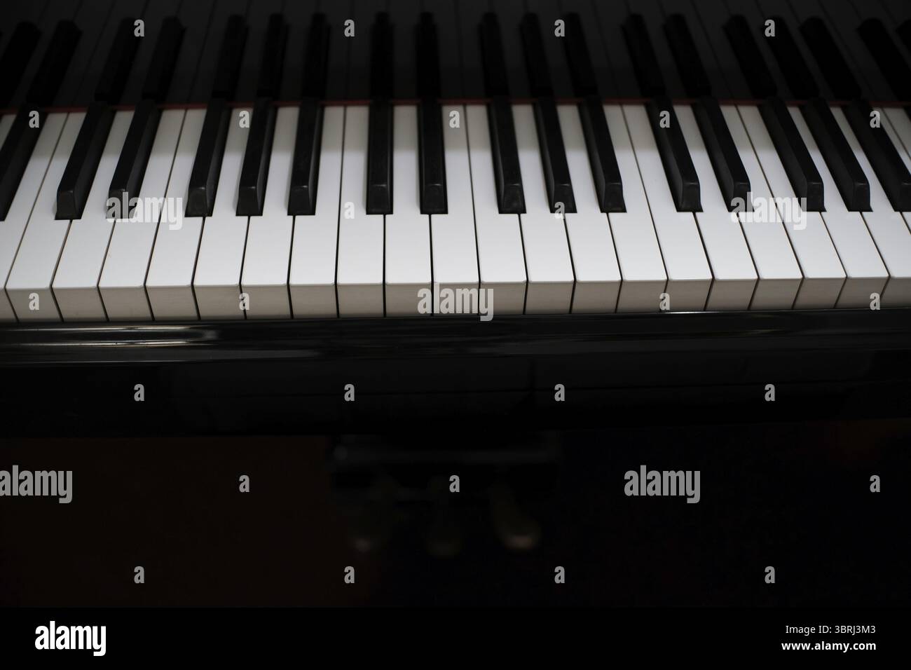 Piano keyboard background with selective focus Stock Photo