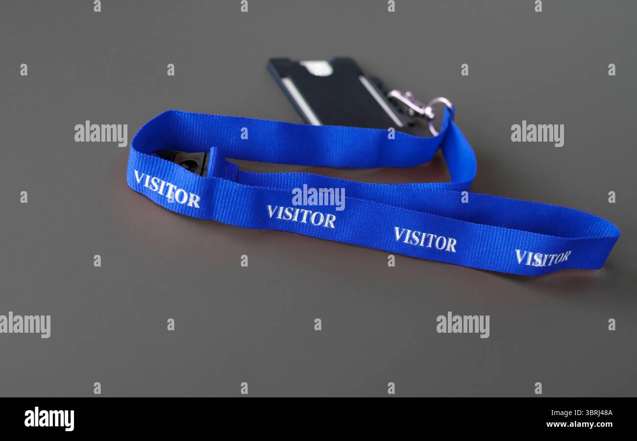 Access control: Badge for visitors to a company site or office Stock ...