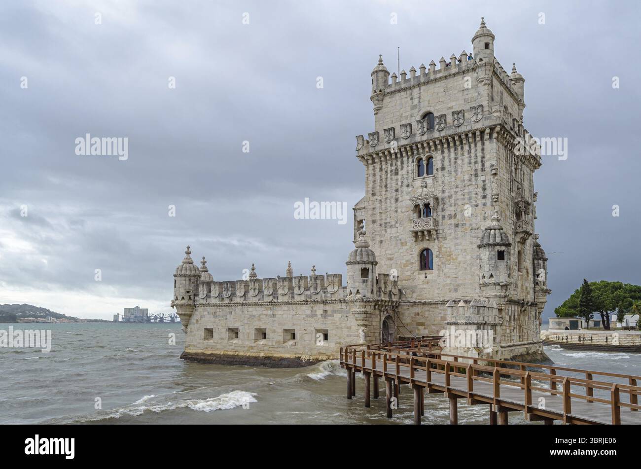Belem Tower (Tower of Saint Vincent), a 16th-century fortification ...