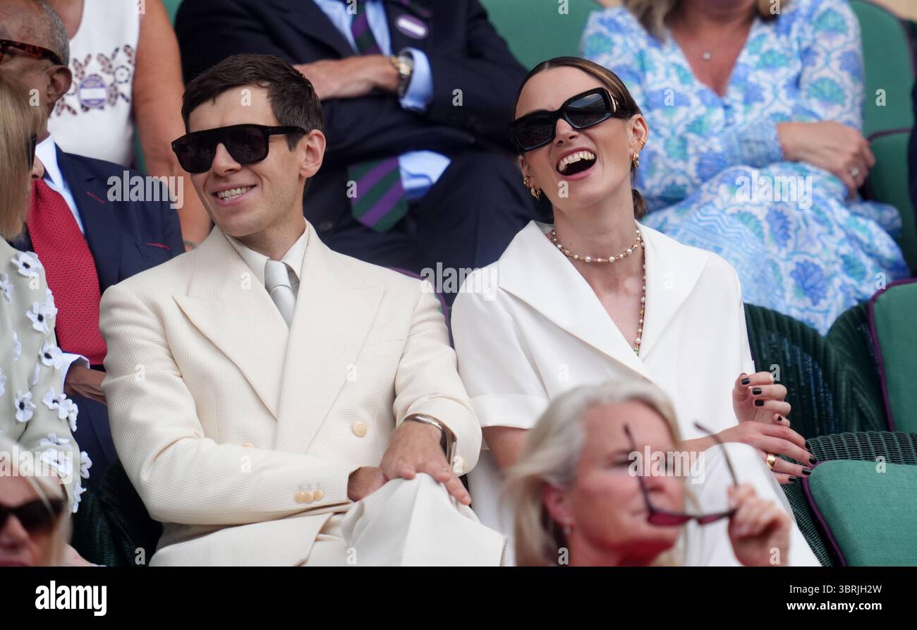 Keira Knightley and James Righton in the Royal Box on day fourteen of