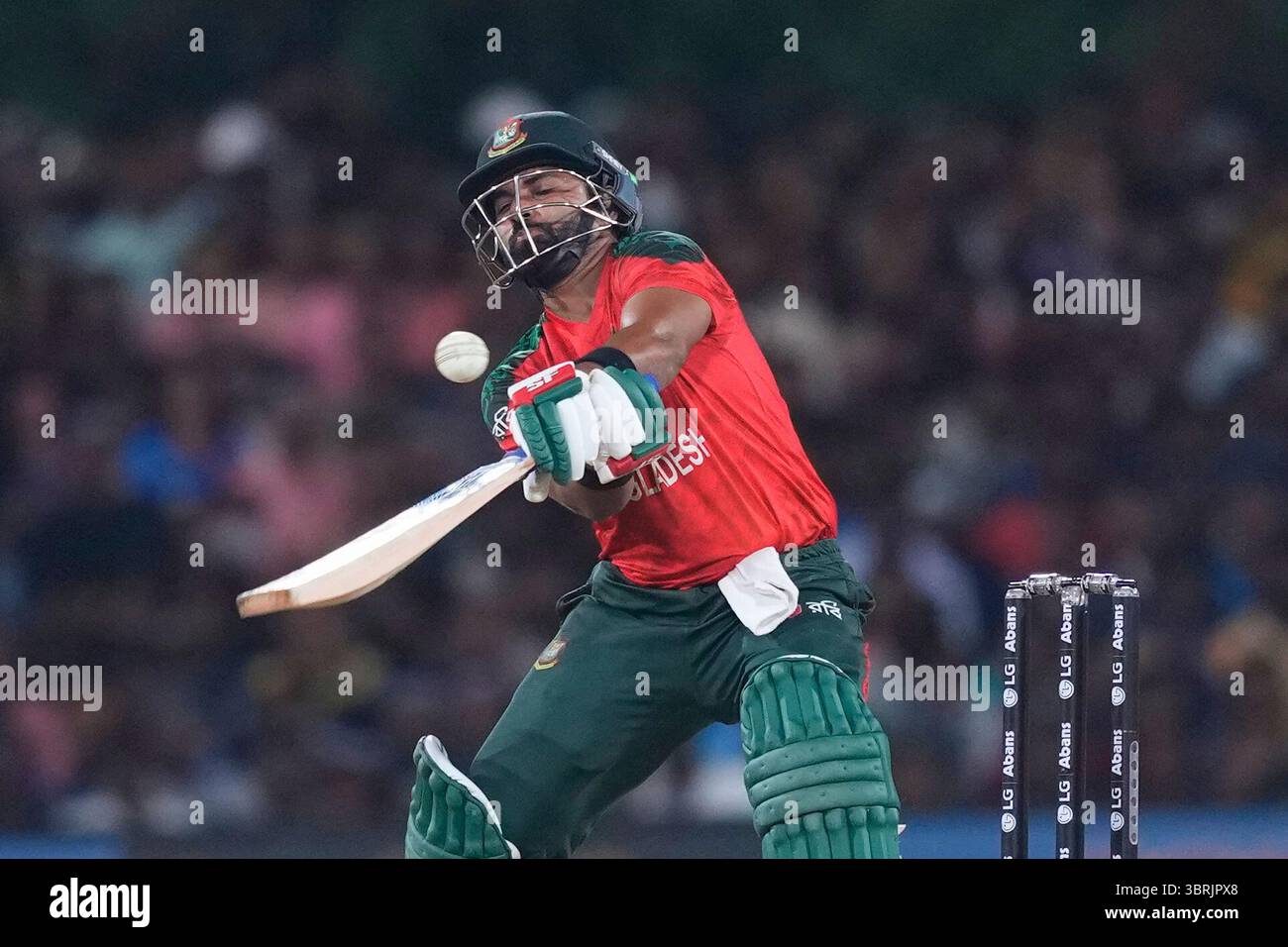 Bangladesh's Shamim Hossain plays a shot during the second Twenty20 ...