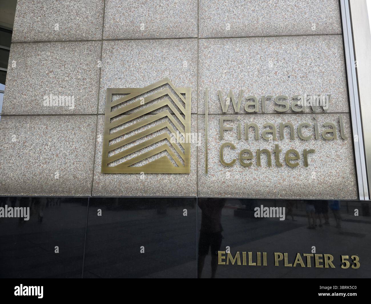 The Warsaw Financial Center tower in Warsaw, Poland. - Smartphone Captured Stock Image