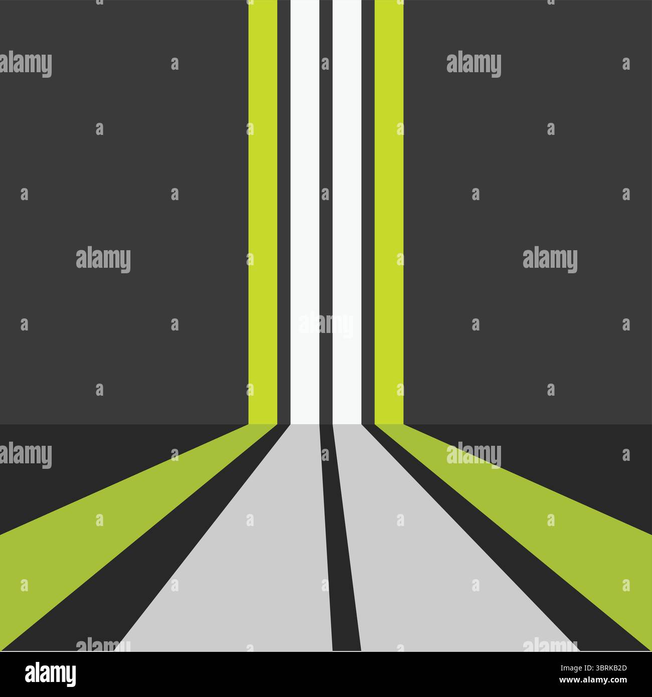 Light Green and Light Gray Strips showing path design Stock Vector
