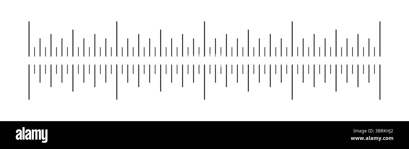 Measuring chart with 4 inches. Simple ruler scale mockup. Sewing tool ...