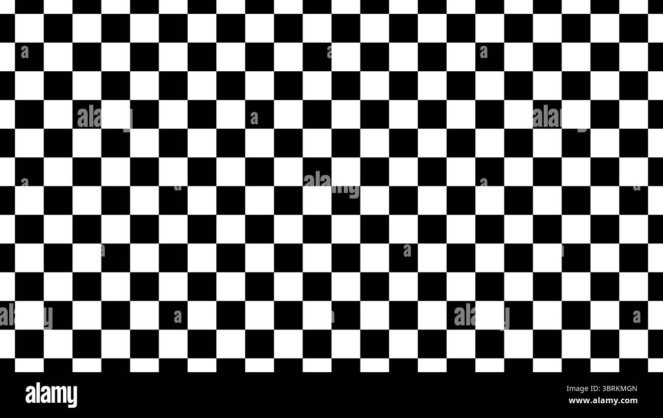 Black and white minimalist checkered pattern. Checkerboard trendy seamless pattern. Chess board background. Checkered backdrop. Psychedelic background Stock Vector
