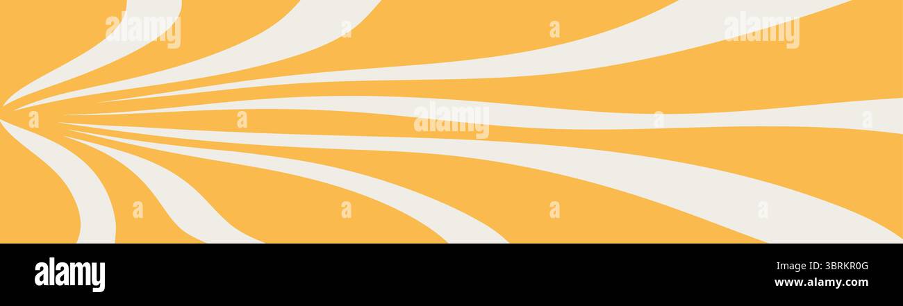 Twisted distorted retro groovy banner background Stock Vector