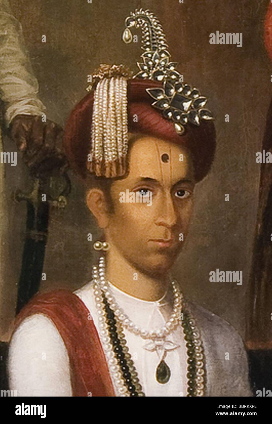 Madhav Rao Narayan, the Maratha Peshwa with Nana Fadnavis and ...
