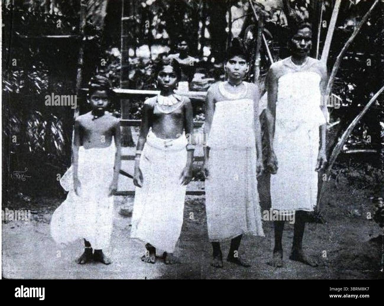 Malabar Thiyyar females of different age groups in their traditional ...