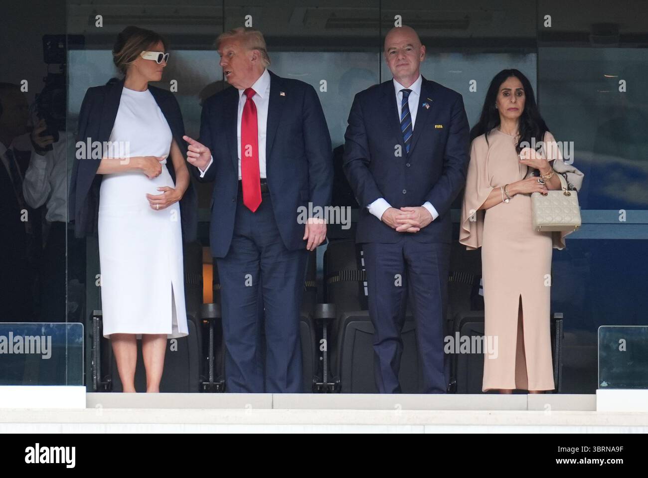 Leena Al Ashqar, from right, her husband FIFA President Gianni