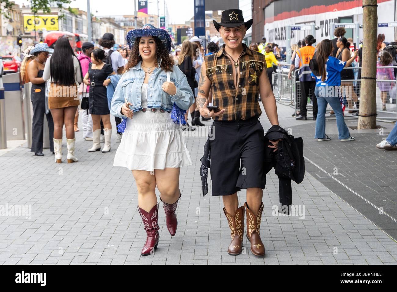 Beyonce fans at the Tottenham Hotspur Stadium to attend a Beyonce ...