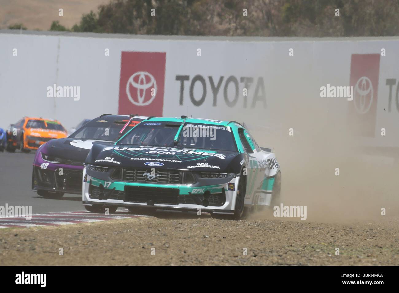 SONOMA, CA - JULY 13: Chris Buescher (#17 RFK Racing BuildSubmarines ...