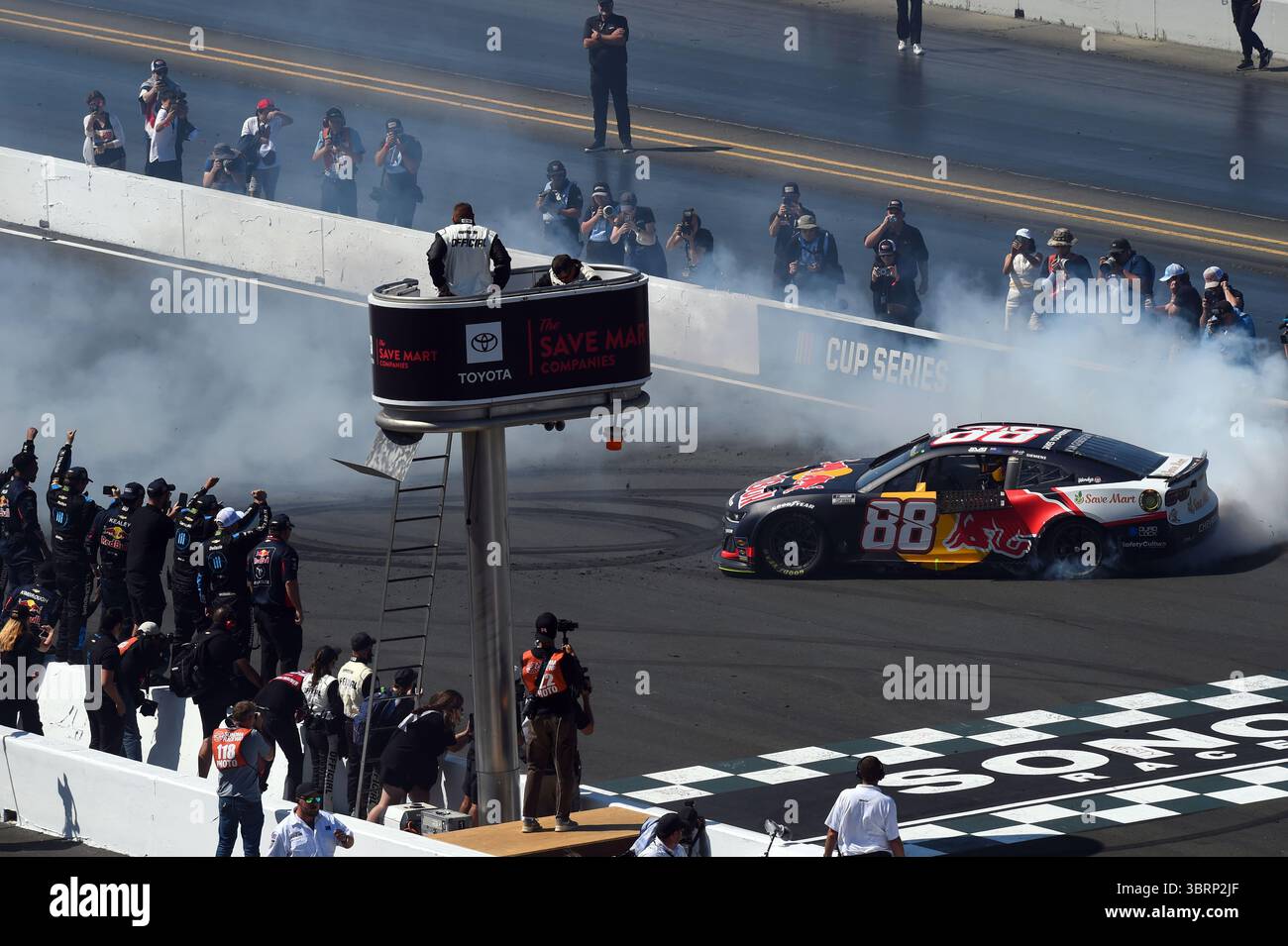 SONOMA, CA - JULY 13: Shane Van Gisbergen (#88 Trackhouse Racing Red ...