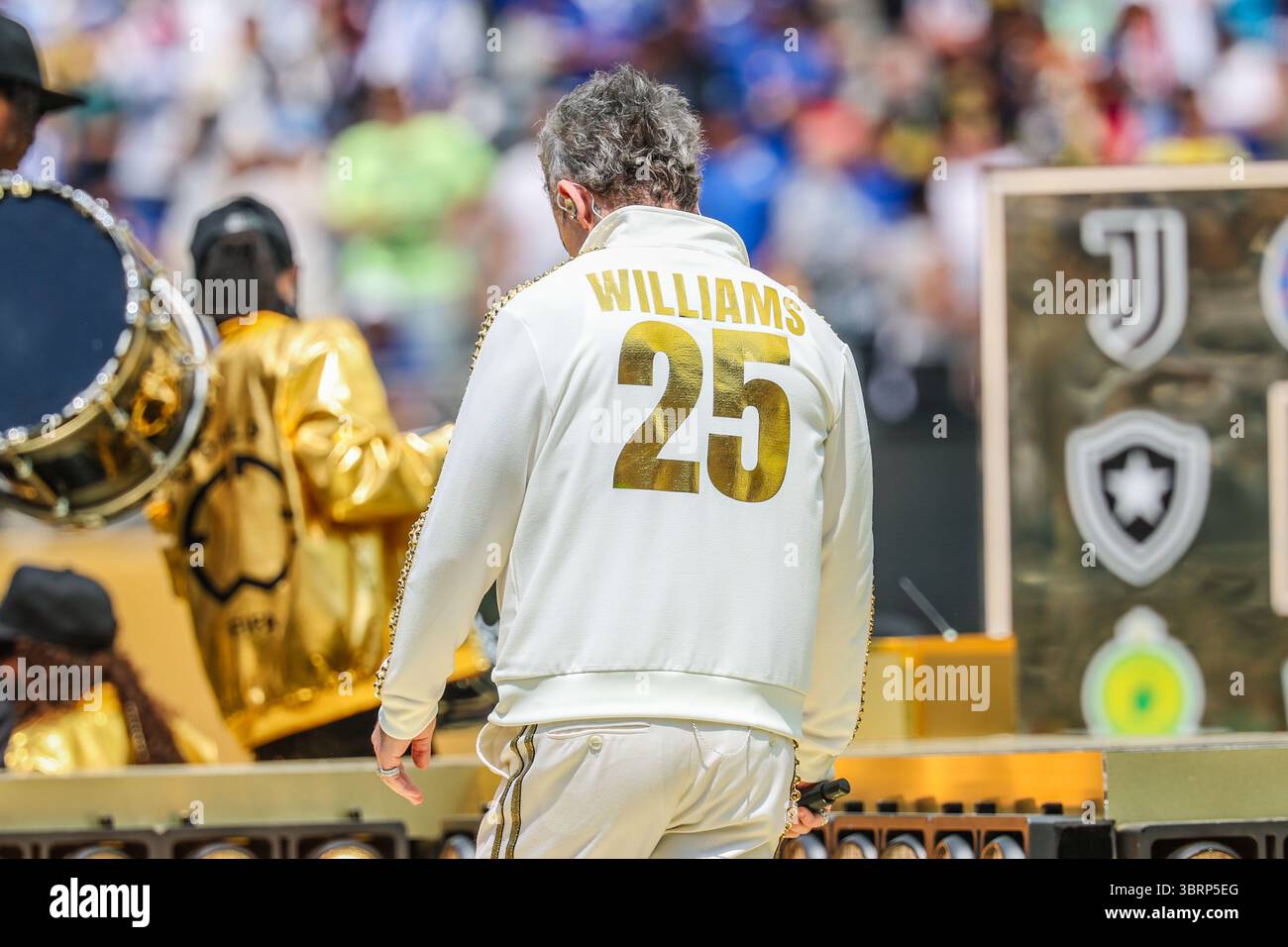 Robbie Williams perform before the FIFA Club World Cup 2025 final match ...