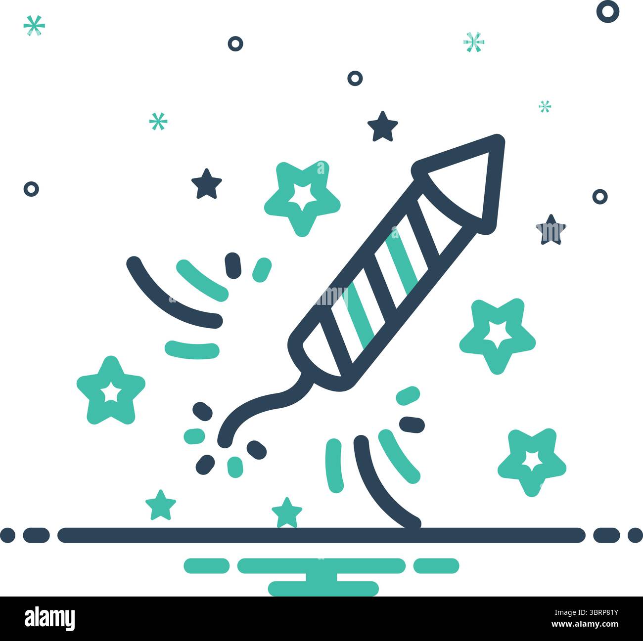 Icon for firecracker, rocket Stock Vector