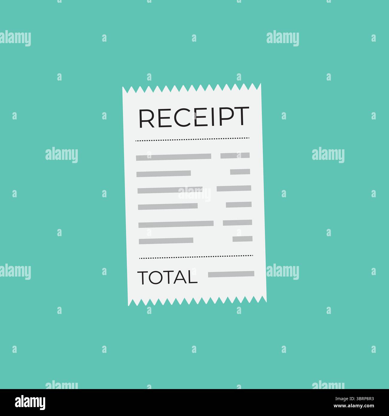 Receipt document icon. Digital vector bill sale fee. Flat vector ...
