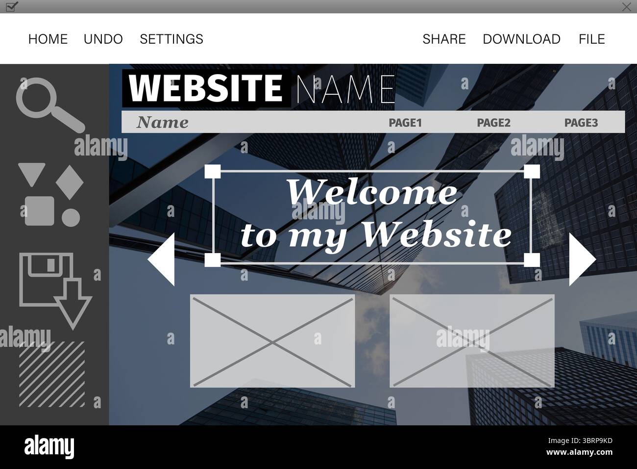 Composite image of build site interface Stock Photo