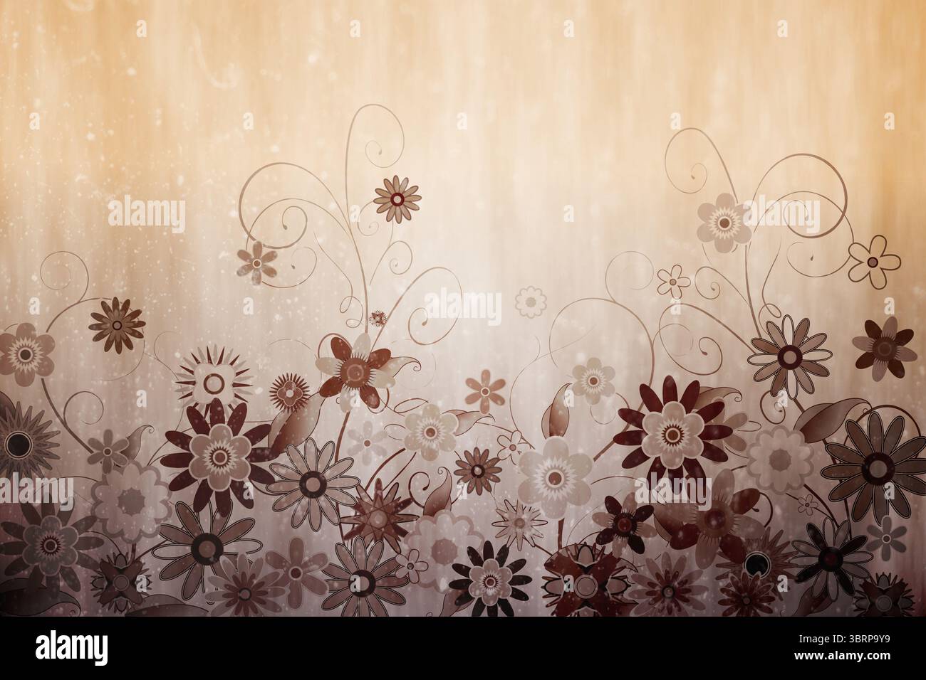 Digitally generated girly floral design Stock Photo