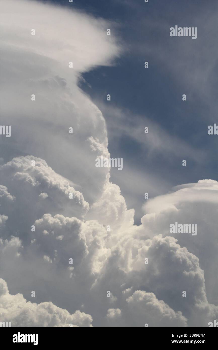 Clouds up of storm clouds in a dramatic sky Stock Photo