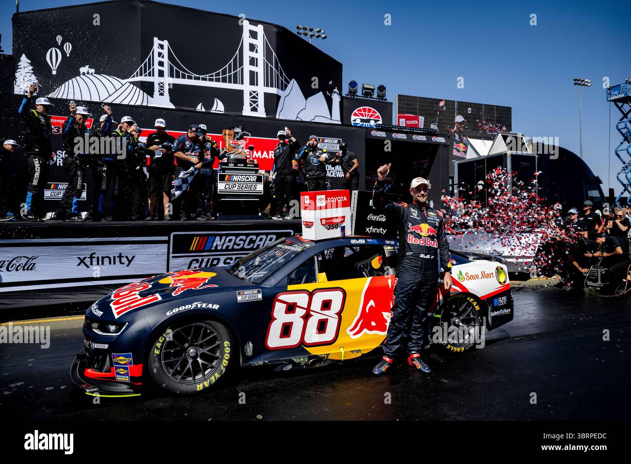 SONOMA, CA - JULY 13: Shane Van Gisbergen (#88 Trackhouse Racing Red ...