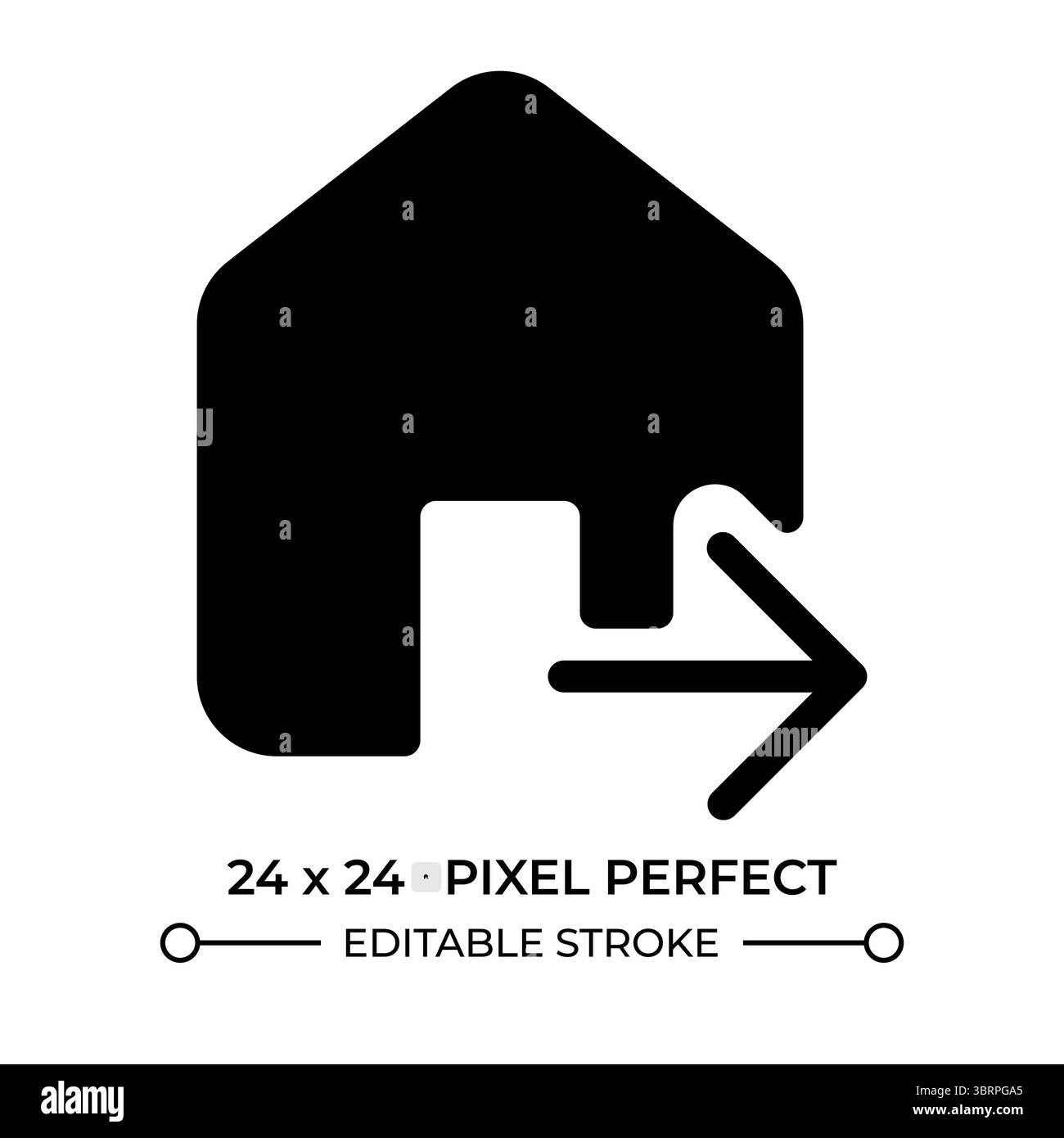 Relocation glyph ui icon Stock Vector