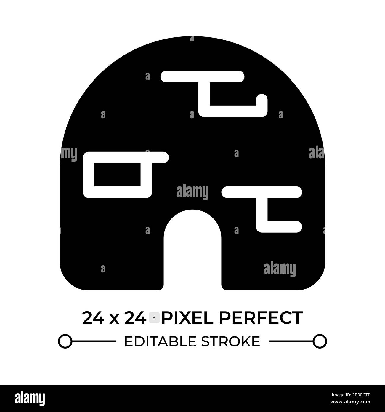 Igloo glyph ui icon Stock Vector
