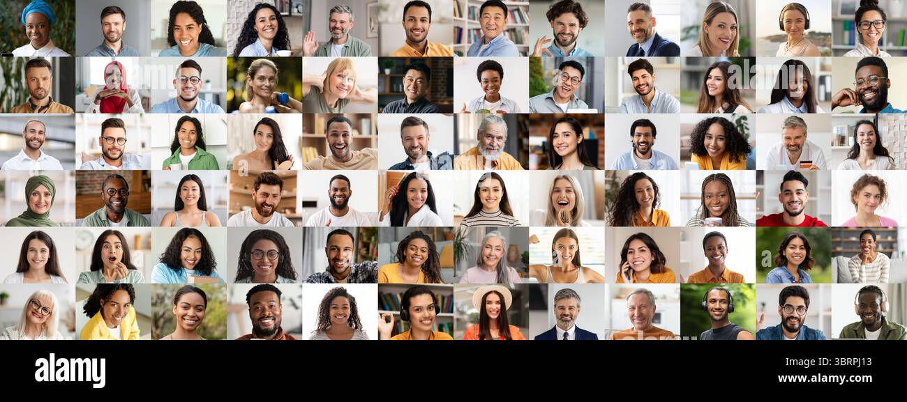 Diverse faces in joyful hi-res stock photography and images - Alamy