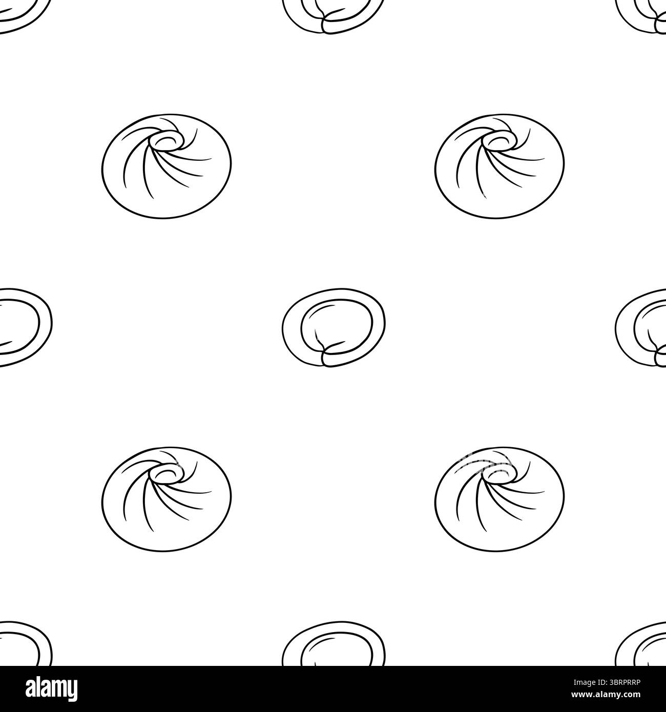 dumplings with meat vector pattern in sketch style Stock Vector