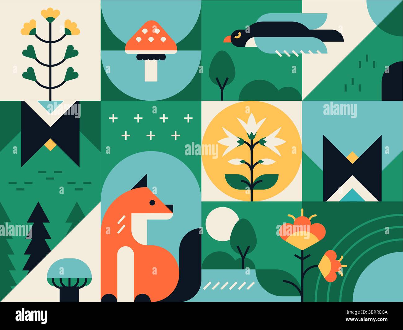 Nature and ecology - flat design style illustration Stock Vector Image ...