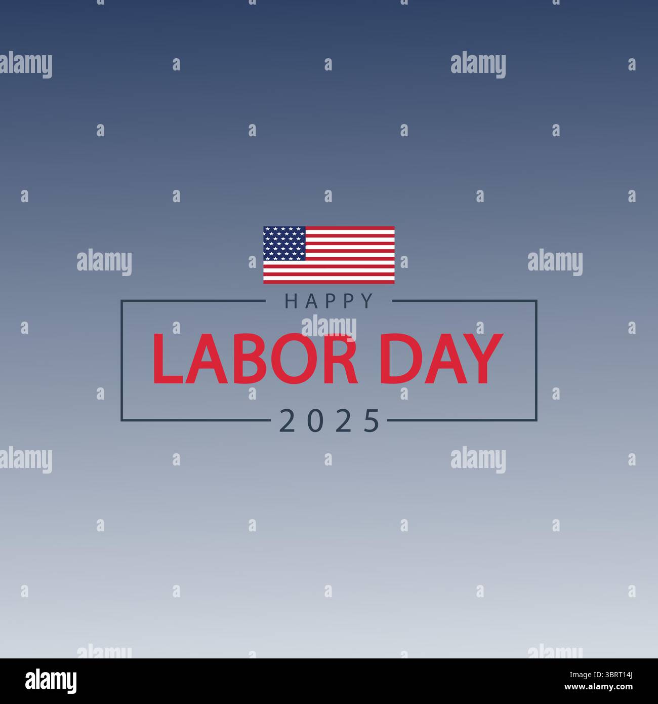 Labor Day Poster with USA Flag Stock Vector