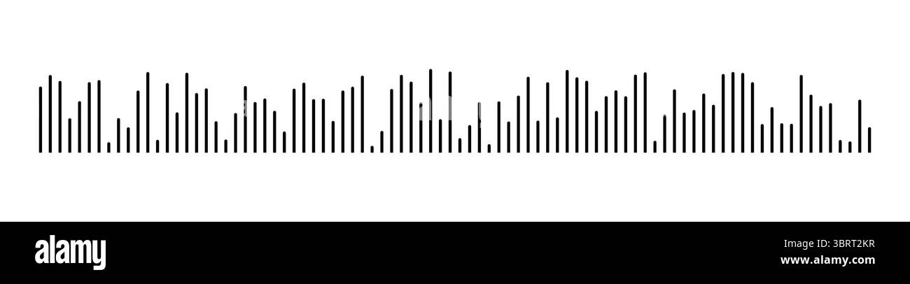 Voice message flat mockup. Equaliser symbol. Waveform minimalist ...