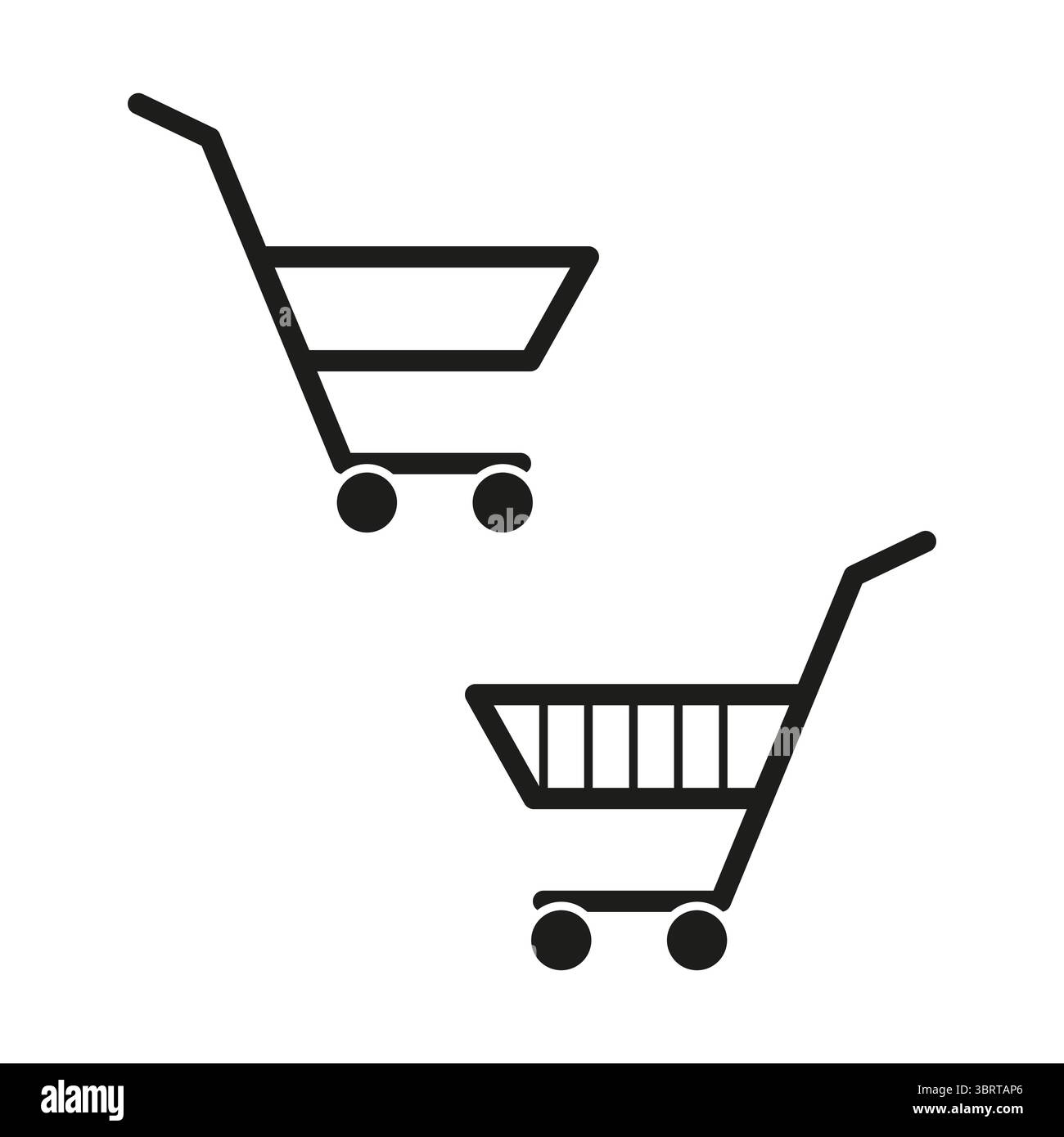 Shopping cart icons. Basket symbol collection. E commerce elements ...