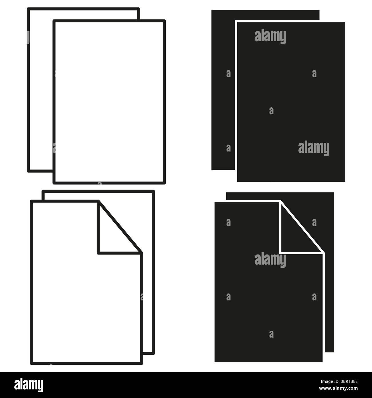 Blank document icon. Empty paper symbol. Page template Vector. Clean ...