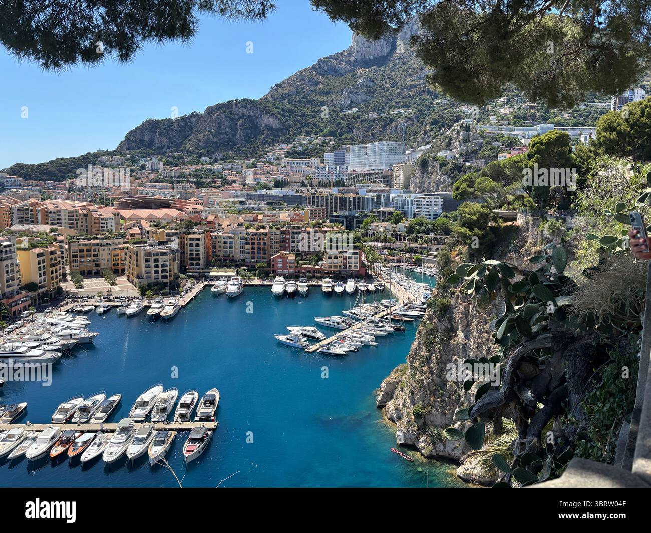 Looking from the Point du Vue de Fontvieille in Monaco. - Smartphone Captured Stock Image