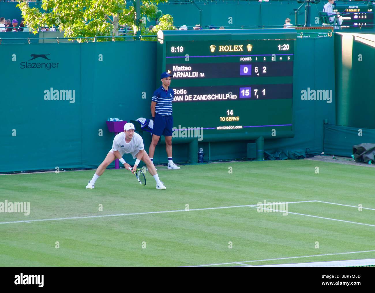 Botic van de Zandschulp on No.12 Court playing against Matteo Arnaldi ...