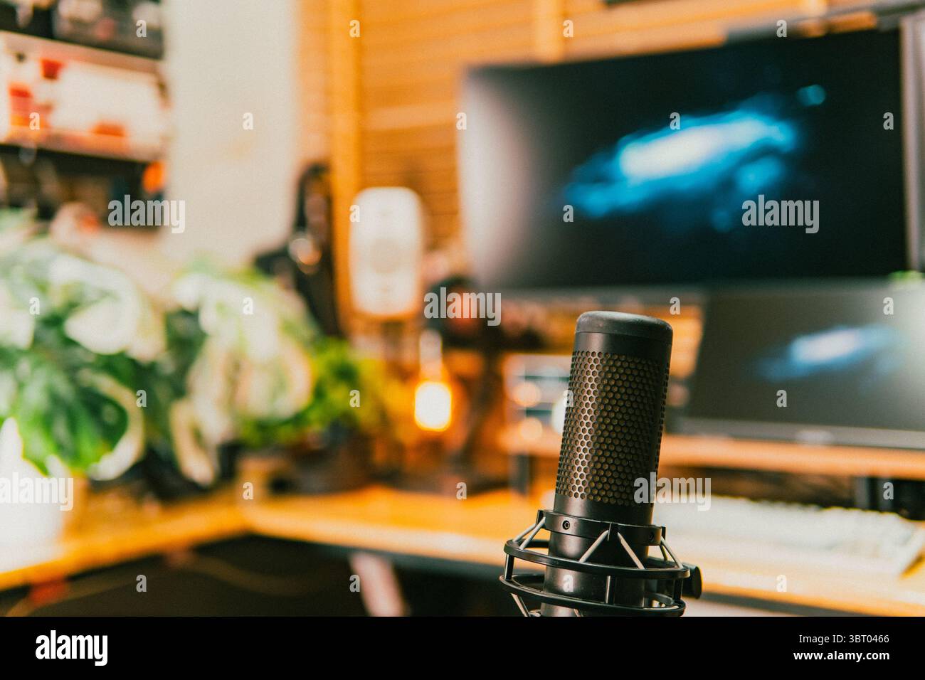 Modern Cinematic Desk Setup With Triple Monitor Gaming Chair Ambient modern-cinematic-desk-setup-with-triple-monitor-gaming-chair-ambient