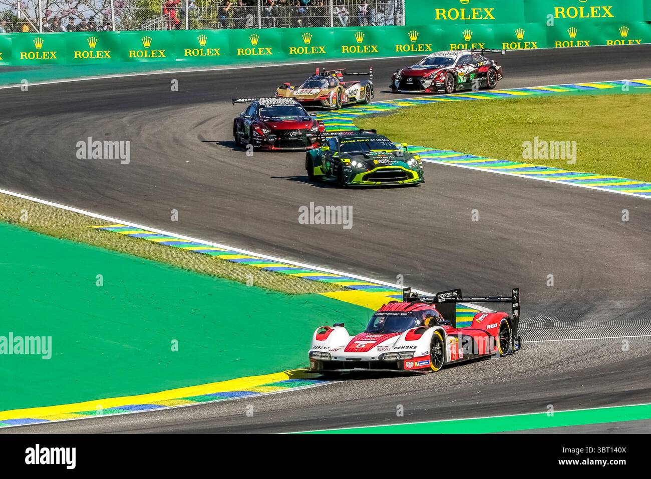 Sao Paulo, Brazil. 13th July, 2025.Julien ANDLAUER (FRA) - Michael CHRISTENSEN (DEN) | Porsche Pense Motorsport (Hypercar) FIA World Endurance Championship (WEC) - Rolex 6 Hours of São Paulo. Race 5 of 8 at Autodromo Jose Carlos Pace in Interlagos, São Paulo, Brazil. Jul 13, 2025 Credit: Fabian Lujan/Alamy Live News Stock Photo