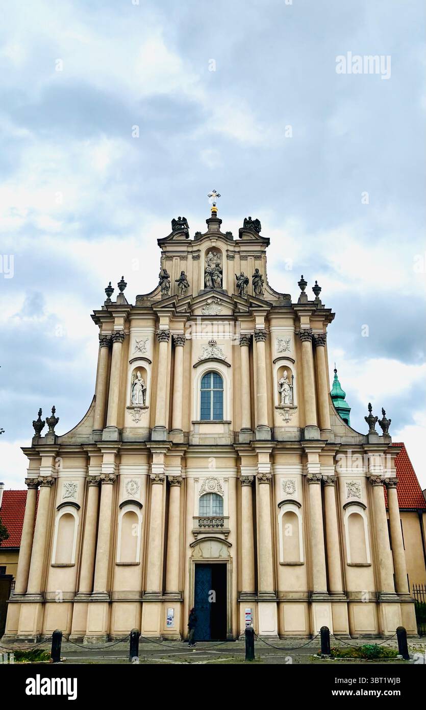 The Roman Catholic Church of the Visitants on Krakowskie Przedmieście street in Warsaw, Poland. - Smartphone Captured Stock Image