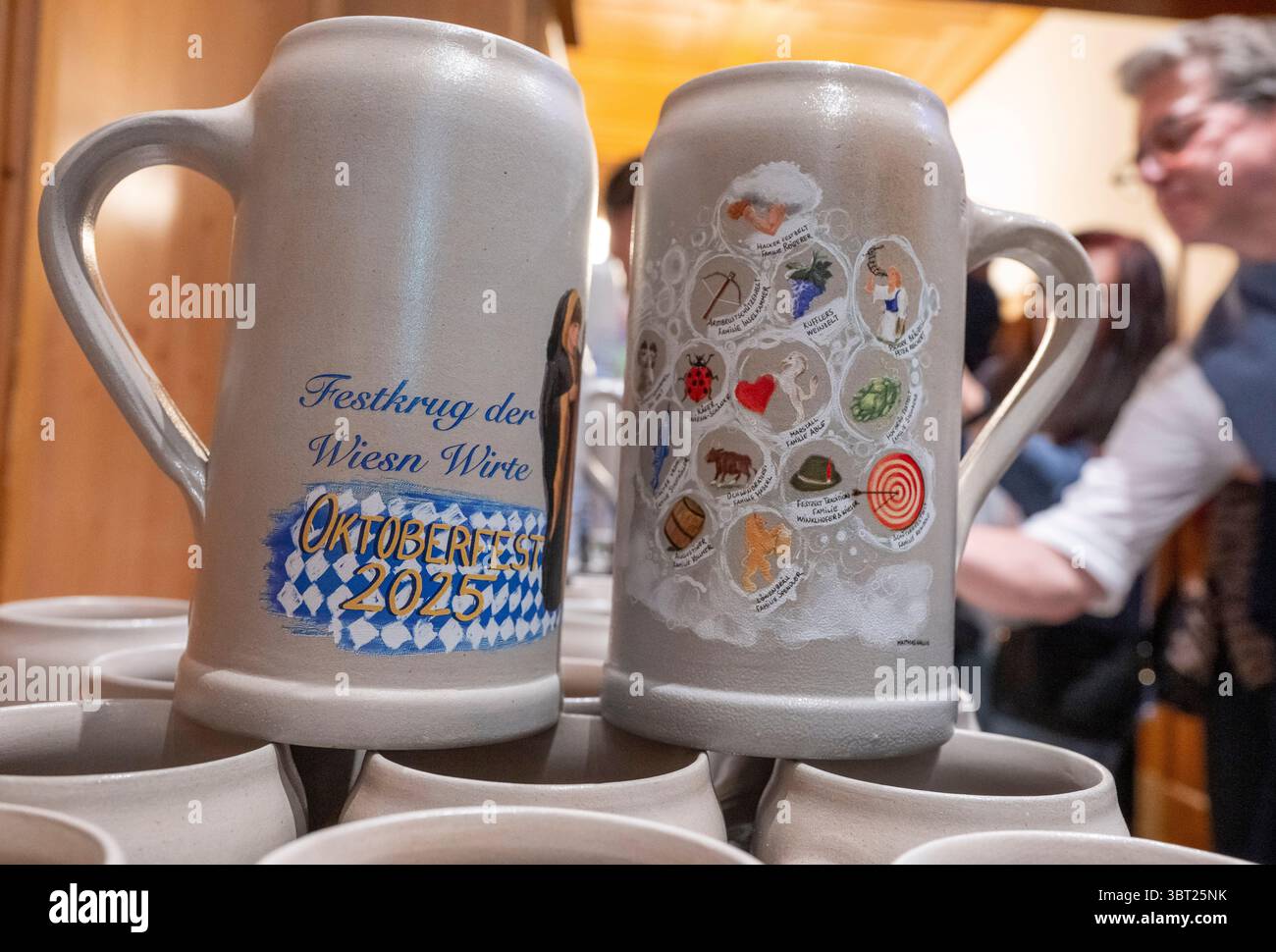 14 July 2025 Bavaria Munich The Official Beer Mug Of The Oktoberfest 14 July 2025 Bavaria Munich The Official Beer Mug Of The Oktoberfest Hosts For The Year 2025 Is Presented On September 20 Its Ozapft Is Again For The Oktoberfest Photo Peter Kneffeldpa 3BT25NK