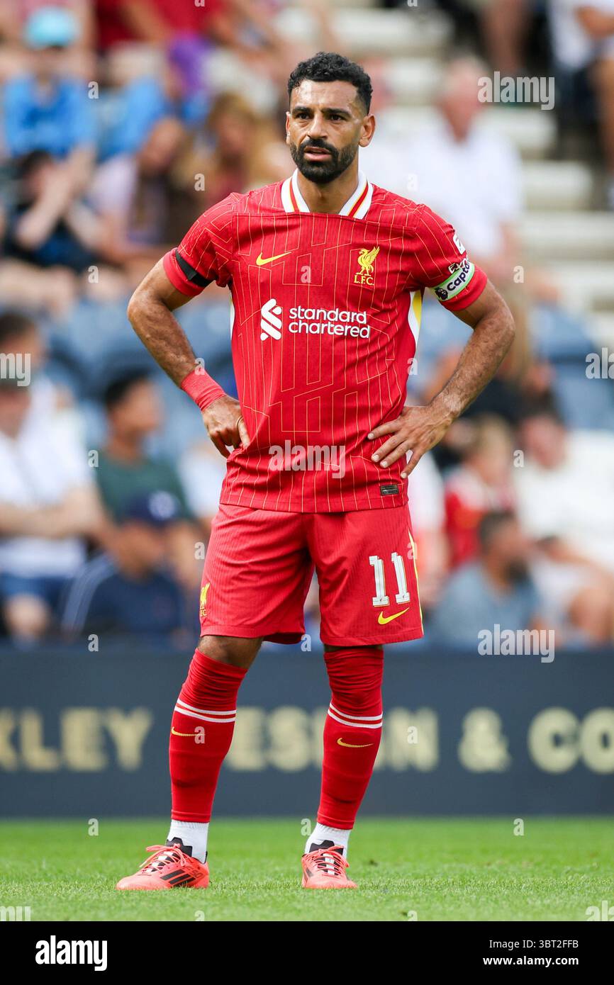 Liverpool forward Mohamed Salah (11) during the Preston North End FC v