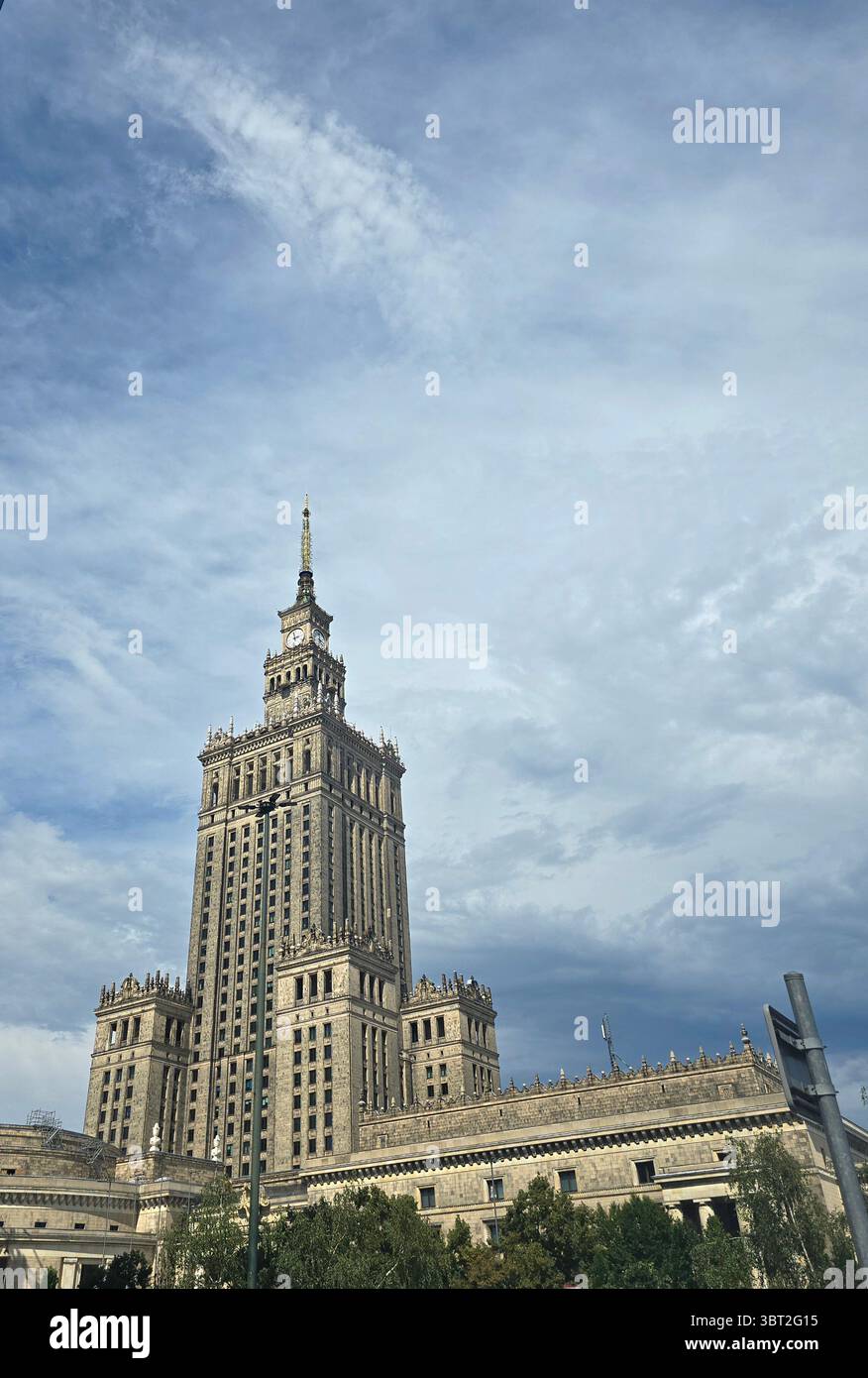 The Palace of Culture and Science in Warsaw, Poland. - Smartphone Captured Stock Image