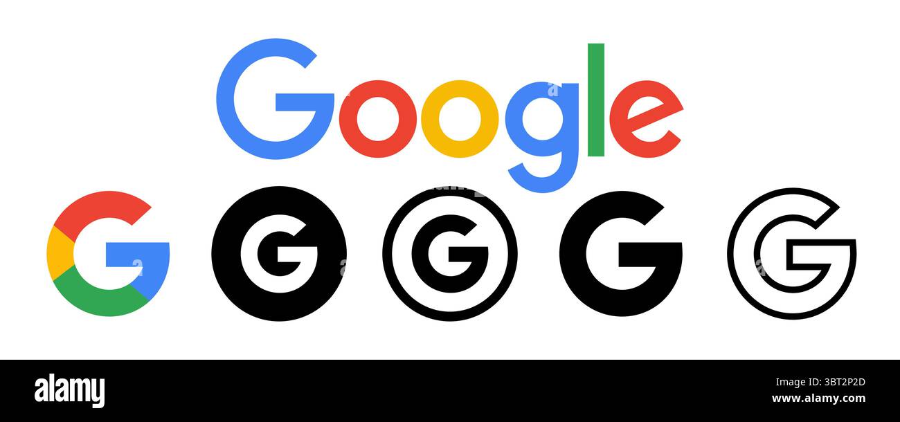 Google icons set, Google symbol. Vector illustration Stock Vector Image ...