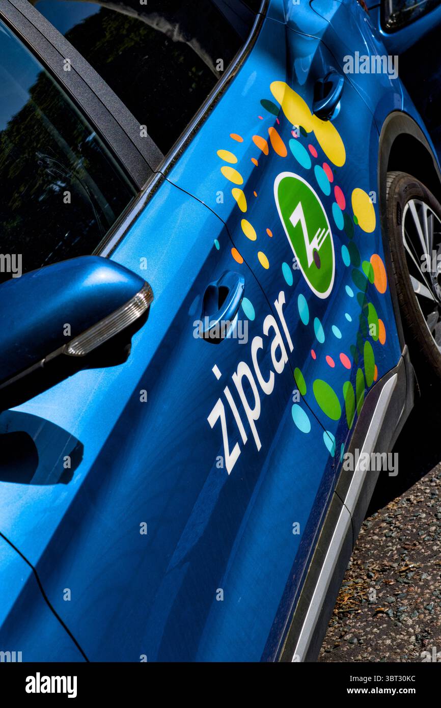 Zipcar, Car Hire Vehicle, Blomfield Road, London, England, U.K. Stock Photo