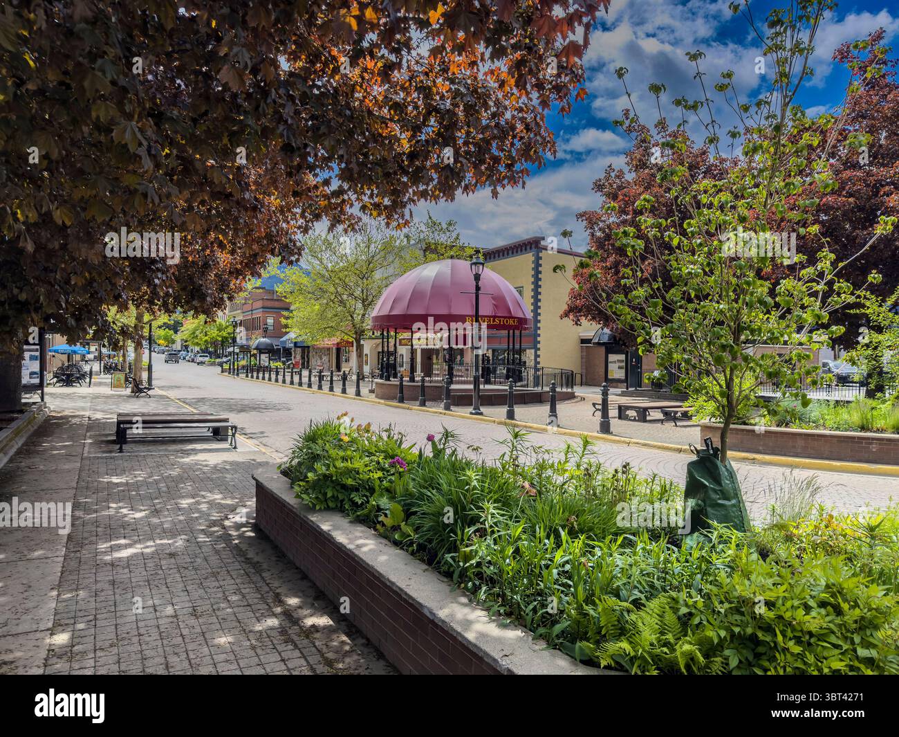 Downtown Revelstoke, British Columbia, Canada. Stock Photo