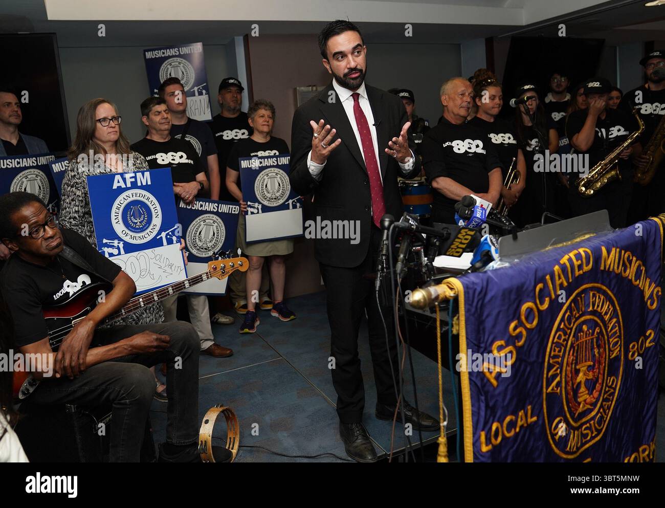 Zohran Mamdani at a public appearance for American Federation of ...