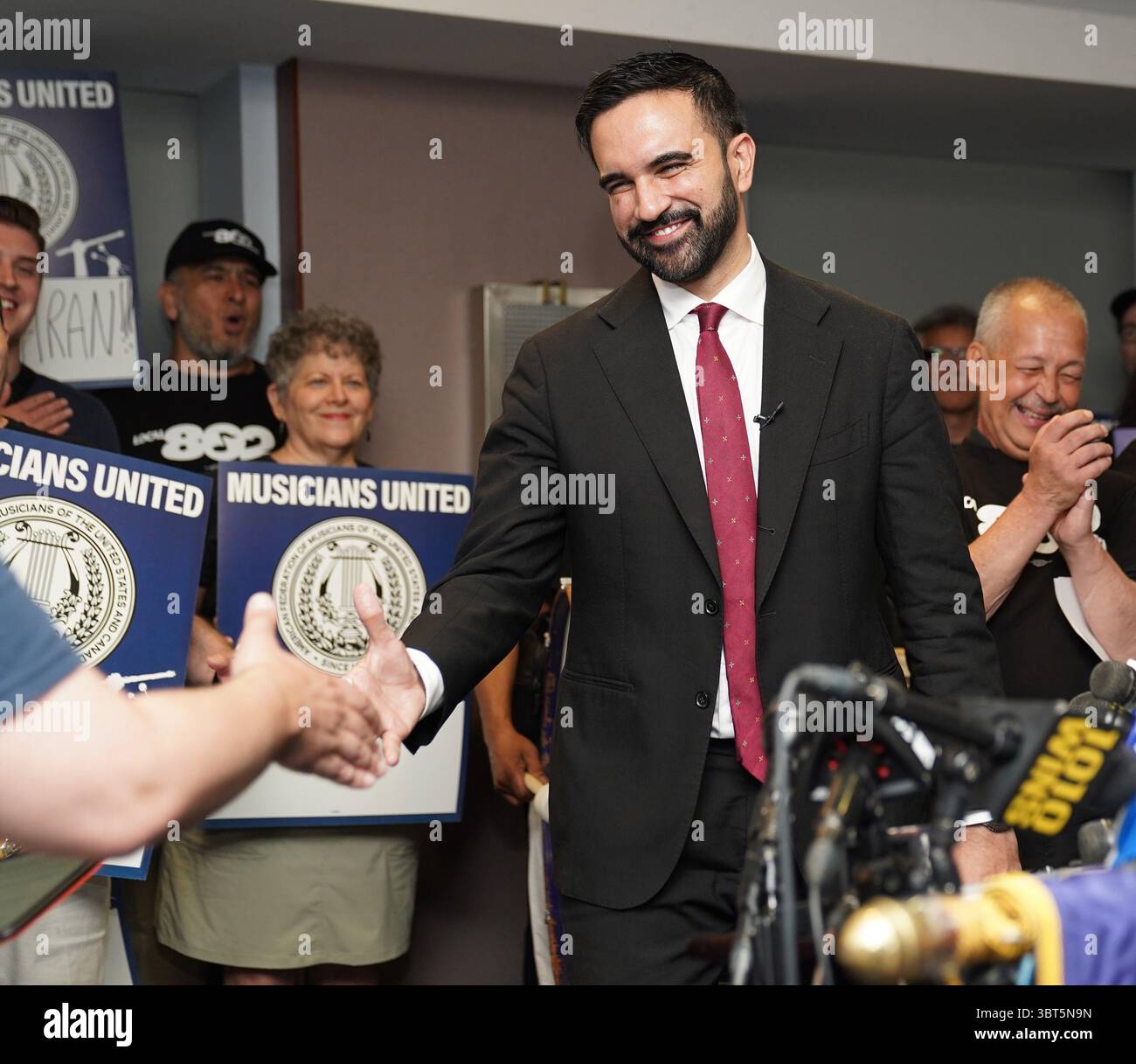 Zohran Mamdani at a public appearance for American Federation of ...