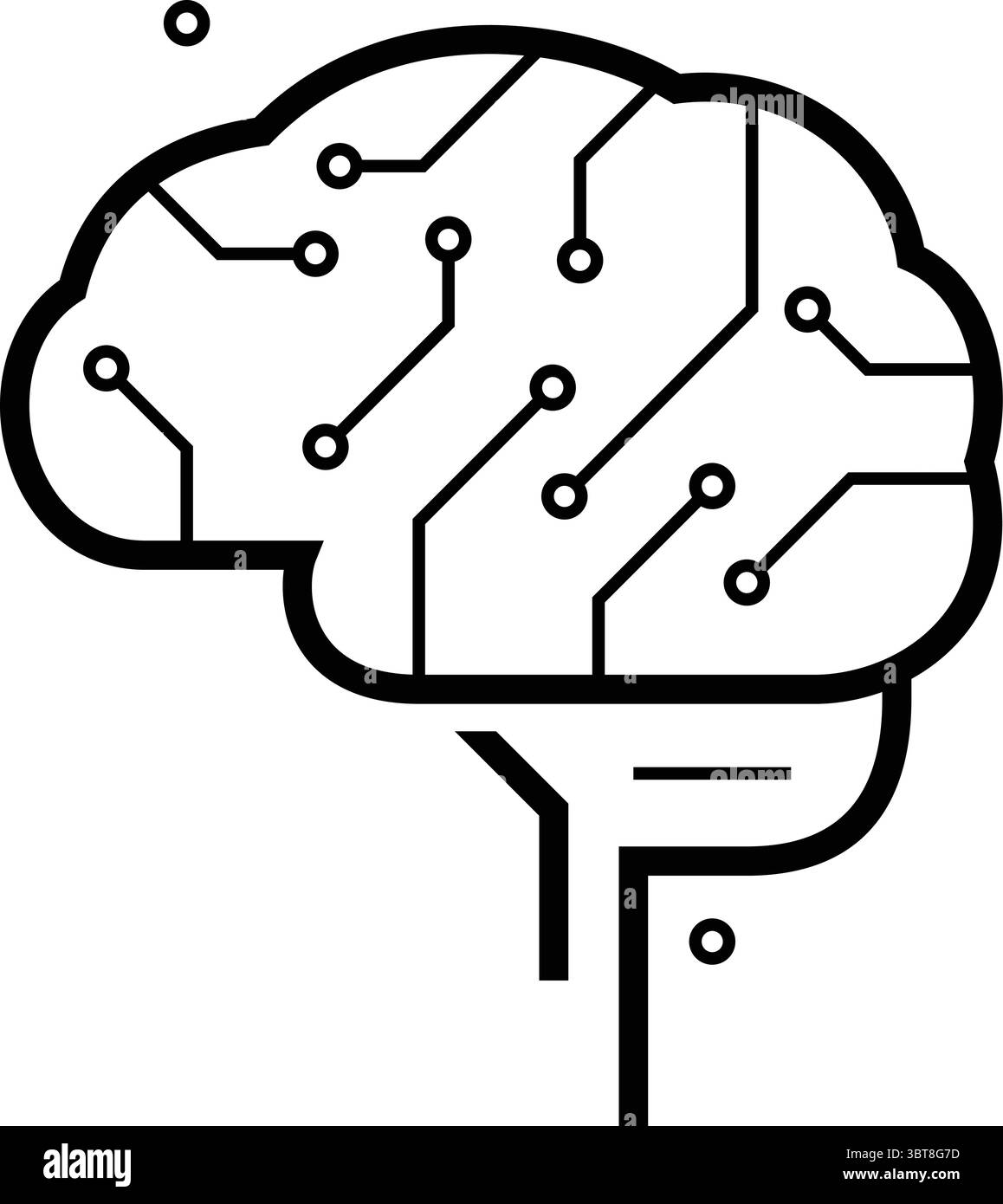 Artificial intelligence brain concept with circuit board Stock Vector ...