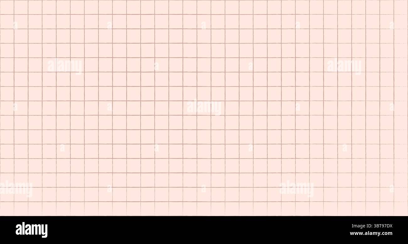 Squared textured paper with hand drawn lines. Stock Vector