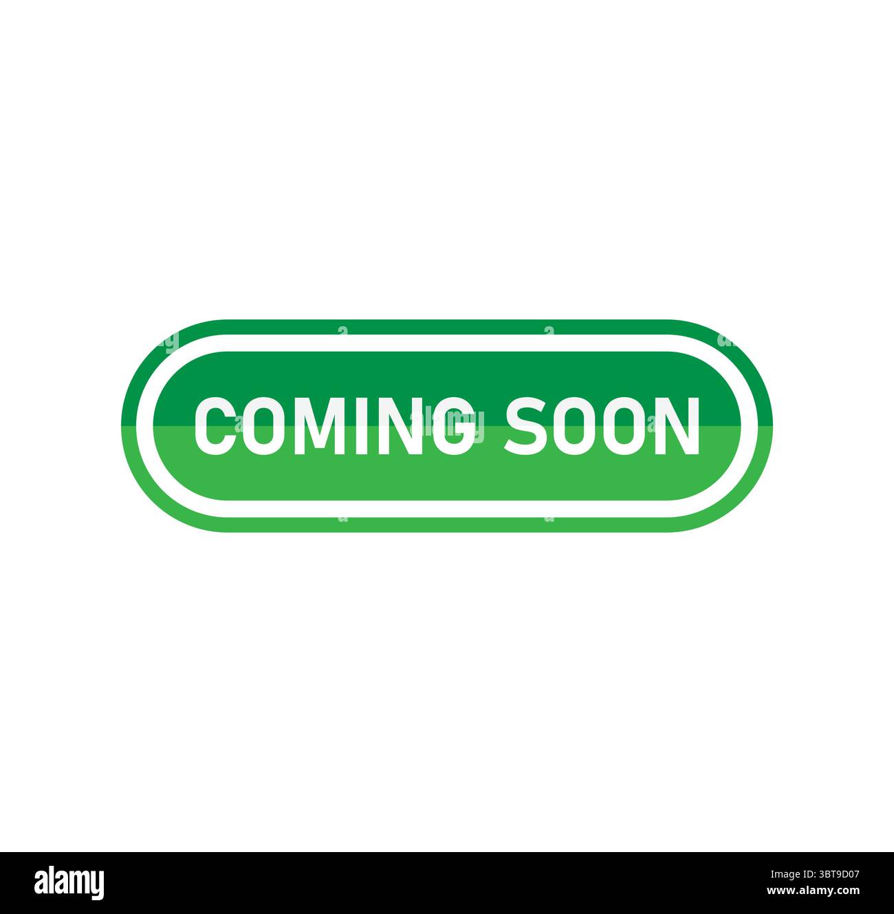 Green Coming Soon Label Icon – Modern Flat Style Tag for Upcoming ...