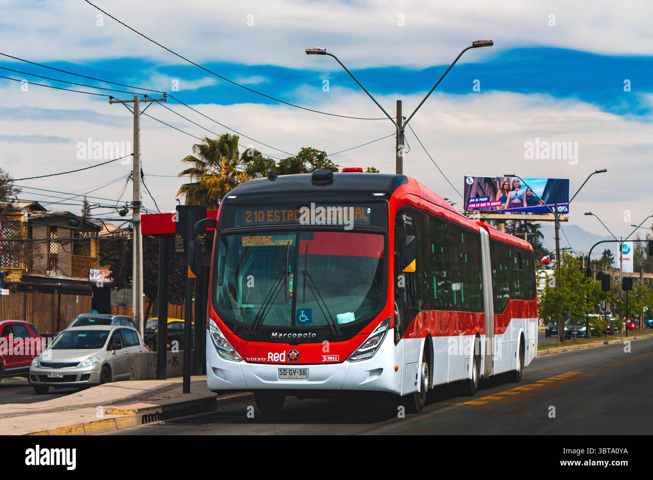Bus Ruta 210 Santiago, Chile - November 04 2022 : A public transport Transantiago ...